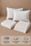 Dilek Double Bedspread Set - White - 100% Cotton - 2