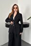 Black Belted Jacket and Trousers Set - 4