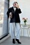Premium Belted Trench Coat with Windbreaker Detail on the Back - Black - 6