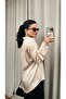 Women's Satin Fabric Stylish Basic Shirt - 4