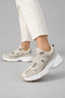 Mirage Women's Casual Comfortable Lace-Up Faux Leather Sneaker Sports Shoes - Beige - 2