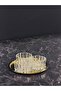 Kristal Gold Beliyya Glass Bowl Set – Decorative Snack, Nut, and Dessert Serving Set with Round Tray - 7