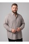 Plus Size Men's Long Sleeve Checkered Single Pocket Oversized Shirt (2XL - 3XL - 4XL)