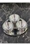 Stainless Steel Valeran Silver Tray Sauce Bowl and Snack Bowl Presentation Set - 4 Pieces - 7