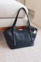Women's Shoulder Bag with Buckle Detail, Soft Leather, Large Internal Volume, Handbag En42 Length20 - 2