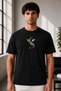 Unisex Oversize Embroidered Flygon Design 100% Cotton T-Shirt