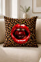 Set of 6 Leopard Pattern Decorative Throw Pillow Covers – Retro Pop Art, Martini, 8 Ball, Fashion and Cherry (Double Sided) - 6