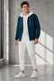 Men's Cardigan and Jogger Tracksuit Set 3 Yarn Raster Cardigan Hoodie and Jogger 2-Piece Tracksuit Set Full Zipper Closure Jacket and Elastic Waist Jogger Long Sweatpants - 8