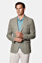 6 Drop Regular Fit Standard Cut Plaid Wool Linen Blend Italian Jacket - 2