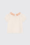 Baby Girl Frilly Collar Ecru T-Shirt - 2