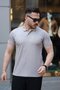 Men's Collared Kagi Fabric Short Sleeve T-Shirt