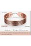 Magnetic Copper Bracelet, for Men and Women, Copper Magnet Bracelet, Bracelet, with 6 Magnets, Red, Adjustable Energy Bracelet - 3