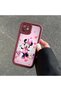 Oppo A3X 4g Compatible Case Camera Protector Minnie Pattern Maroon Lover Couple Silicone Phone Case - 6