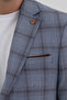 Erode Men's Blue-Brown Polyviscon Fabric Slim Fit Mono Collar Sports Blazer Jacket - 2