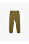 Cotton Shirred Jogger Sweatpants with Pockets and Tie Waist - 4