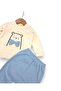 Baby Boy Set with Bow Tie and Teddy Bear Embroidery, 2-Piece Sweatshirt Set for 3-6-9-12 Months - 6