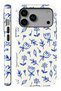 iPhone 17 Pro Blue Doodle Double Layer Full Covering Printing Glossy Protect Phone Case
