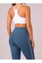 Women's High Waist Gathering Sports Leggings with Side Stripe Detail – Stretchy Long Fitness Leggings - 7