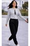 Zero Collar Sweat Suit 2-Piece Combination Winter Shardooned Flow Mark Printed Women's / Girls' Model