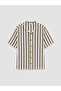 Nevavm Short-Sleeved Striped Boy's Shirt with Difference - 3
