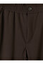 Özmarka New Season Brown Women's Trousers with Elastic Waist - 6