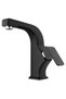 Modern Square Sink Faucet Black – Single Handle Matte Black Brass Sink Tap - 2