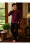 Men's Long Sleeve Pajama Set with Arma Detail, 100% Cotton - 3