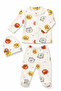 Baby Teddy Bear Patterned 3-Piece Set: Top, Bottom, and Beanie