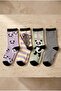 Children's 4'L Panda Patterned Cotton Socks