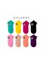 Women's 12 Pairs 8 Colors Mixed Pastel Cotton Mixed Booties Socks