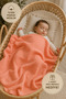 Washed 110X110 cm 100% Cotton Muslin Baby Blanket - 3