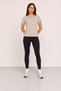 Women's Beige Basic T-Shirt Lycra Single Jersey Fabric Crew Neck Short Sleeve Regular Fit - 3