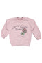 Baby Girl Ecru Lilac Floral Embroidered North Written Waffle 2-Piece Set - 3