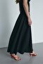 Black Mila Poplin Balloon Skirt - 3