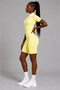 Sculpt Open-Back Short Jumpsuit – Lemon Yellow - 3