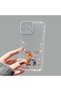 iPhone 15 Compatible Camera Protected Anti-Shock Aesthetic Print Patterned Transparent Silicone Case