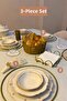 3-Piece Set Matte Gold 6-Piece Supla Square Napkin Holder Round Bread Basket Kitchen Set