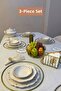 3-Piece Set Matte Gold 6-Piece Supla Cage Napkin Holder Oval Corner Fruit Basket Kitchen Set - 2