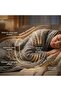 Weighted Hugging Blanket / Quilt 6 kg 82 Thread Count 100% Cotton Satin Fabric 100% Wool Filled 155X215 4 Seasons - 2