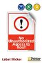 Trespassing on the Roof Warning Sign Sticker 25X35 cm