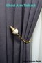Ghost System Special Design Metalized Rope Wrap Curtain Tieback, Installed on the Cornice