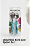 Stainless Steel Fork Spoon Set for Children 17 cm - 2 Pieces - 4
