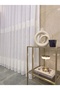 Lavinya 1 to 2.5 Normal Pile - Non-Ironing Skirt Striped Tulle Curtain - Ecru - 6