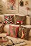 Leopard Pattern Popular 4-Piece Throw Pillow Cover, Tiger Pattern Maximalist Modern Sofa Living Room Garden Terrace Balcony Decor Home Decoration