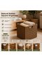 Natural Wicker Square Organizer Basket 30X30 cm Handmade Decorative Storage Basket Magazine Holder Flower Pot Toy Basket - 4