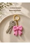 50 Pieces of Knitted Patterned Ribbon Keychains with Cards 5X5 cm - Bioplastic, Gift - Color May Vary According to Your Choice. - 2