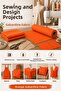Orange Gabardine Fabric, Suitable for Making Bags, Canvas, Punchwork, Embroidery, Curtains, Tarpaulin, and Sunshades. Width: 170cm - 6