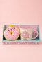 Donut Patterned Plush Keychain Gift Porcelain Mug 350 ml - 2