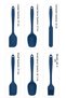 Arel Silicone Kitchen Set 6 Pieces Heat Resistant Spatula Spoon Brush Set+Whisk Gift-Blue - 5