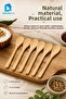Mini Bamboo Spoon Set of 6 15 cm Natural Bamboo Dessert Jam Honey Spice Presentation Spoon - 4